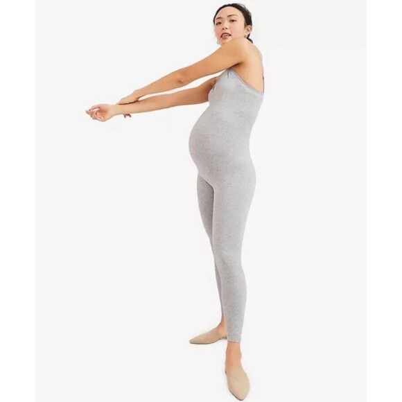 NWOT HATCH Maternity Stretchy‎ Bodysuit Sz L Grey Pregnancy Mommy To Be Comfy - Picture 1 of 15